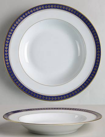 Pouilly Cobalt Rim Soup Bowl