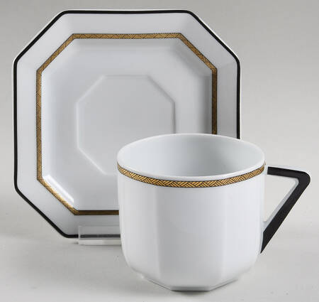 Prince Noir Flat Cup & Saucer Set