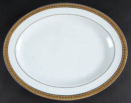Rhapsody 13" Oval Serving Platter by Bernardaud