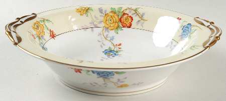 Riviera (Cream & White) 10" Round Vegetable Bowl