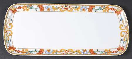 Roma Gold Oblong Cake Plate