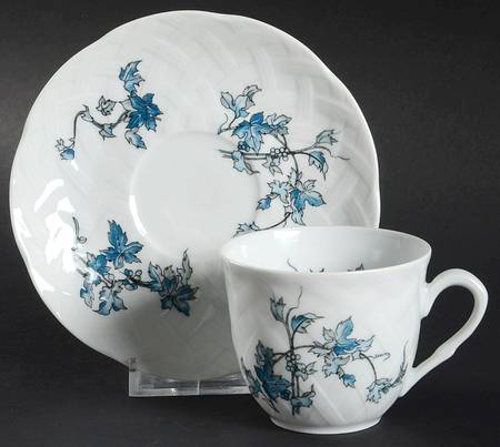 Saint Saens Flat Demitasse Cup & Saucer Set