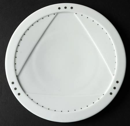 Silver Rivets Salad Plate