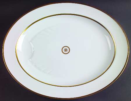 Sparte Gold 17" Oval Serving Platter by Bernardaud