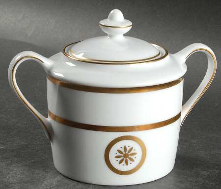 Sparte Gold Sugar Bowl & Lid