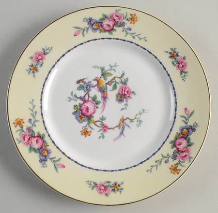 Spring Time (Cream Rim) Luncheon Plate