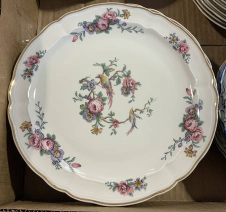 Spring Time (White Rim) Luncheon Plate