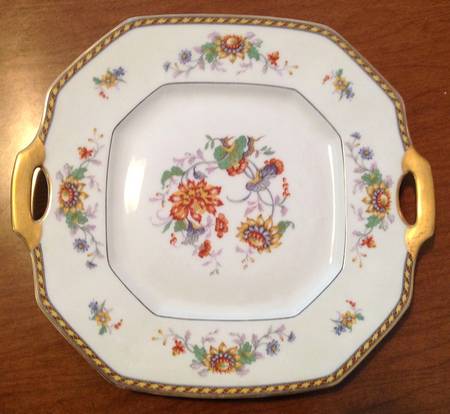 Summertime Square Handled Cake Plate