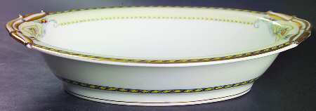 Trianon (Blue Cornucopia, Smooth) 9" Oval Vegetable Bowl