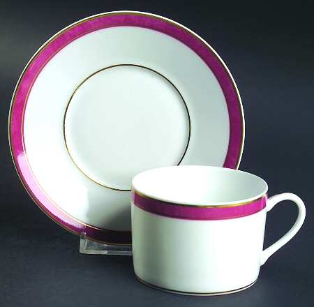 Universe Raspberry Flat Cup & Saucer Set