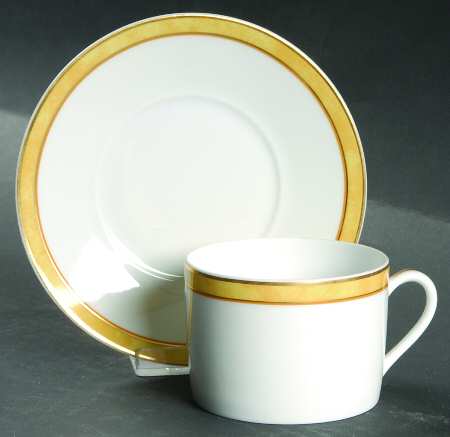 Universe Yellow Flat Cup & Saucer Set