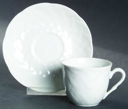 Vannerie (No Trim) Flat Demitasse Cup & Saucer Set