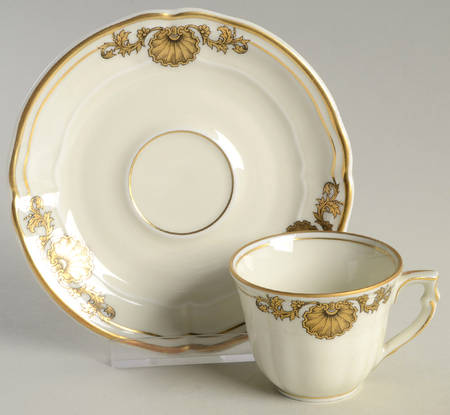 Ventadour Flat Demitasse Cup & Saucer Set