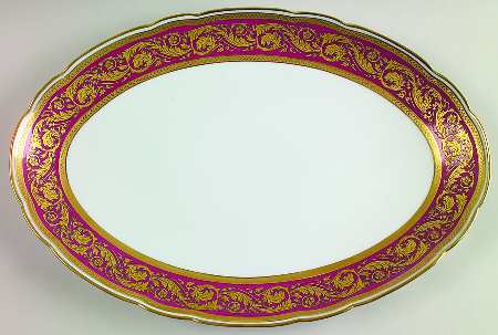 Vendome Crimson 15" Oval Serving Platter