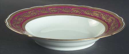 Vendome Crimson Rim Soup Bowl