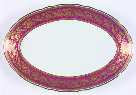 Vendome Crimson 14" Oval Serving Platter