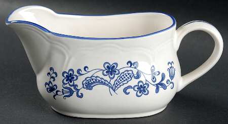 Blue Garden Gravy Boat