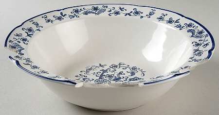 Blue Garden 9" Round Vegetable Bowl