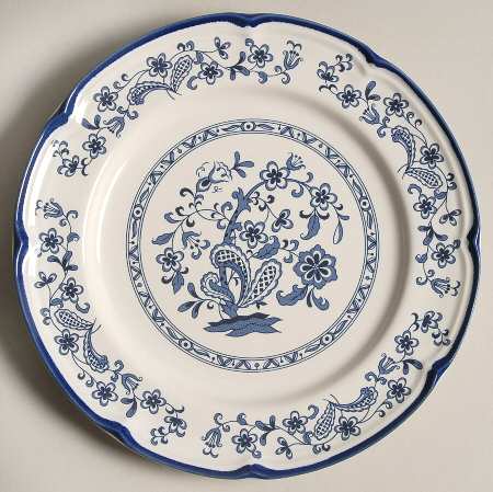 Blue Garden Salad Plate