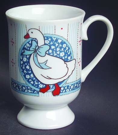 Blue Goose Footed Mug
