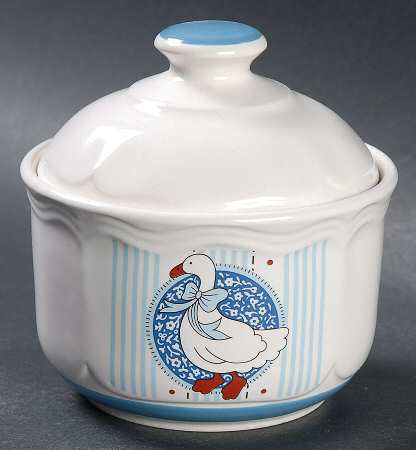 Blue Goose Sugar Bowl & Lid