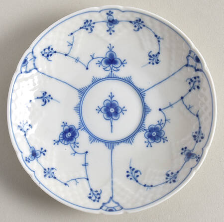 Blue Traditional (No Trim) Saucer for Flat Demitasse Cup