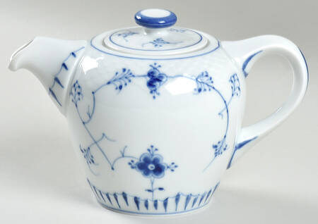 Blue Traditional (No Trim) Mini Teapot & Lid