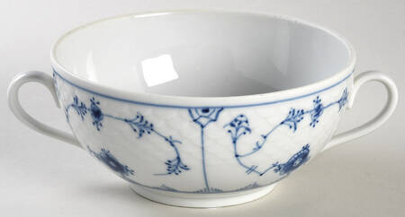 Blue Traditional (No Trim) Flat Cream Soup Bowl
