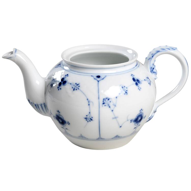 Blue Traditional (No Trim) Teapot No Lid