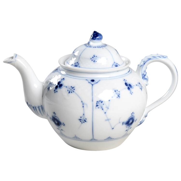Blue Traditional (No Trim) Teapot & Lid