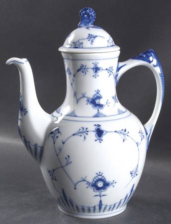 Blue Traditional (No Trim) Small Coffee Pot & Lid