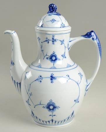 Blue Traditional (No Trim) Coffee Pot & Lid