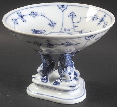 Blue Traditional (No Trim) Round Compote (Height X Width)