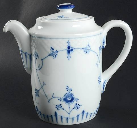 Blue Traditional (No Trim) Coffee Pot & Lid