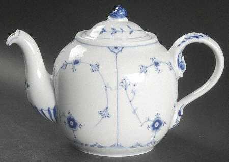Blue Traditional (No Trim) Teapot & Lid