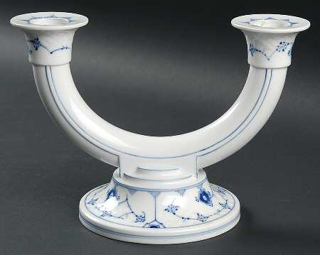 Blue Traditional (No Trim) Double Light Candlestick