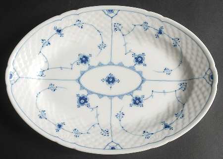 Blue Traditional (No Trim) 11" Oval Serving Platter