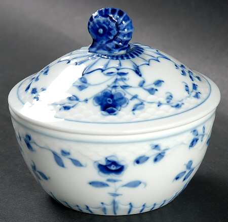 Blue Traditional (No Trim) Mini Sugar Bowl & Lid