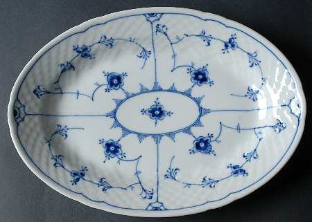 Blue Traditional (No Trim) 11" Oval Serving Platter
