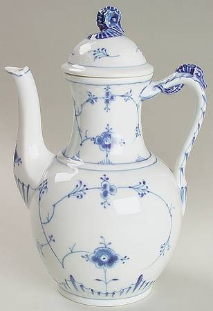 Blue Traditional (No Trim) Mini Coffee Pot & Lid