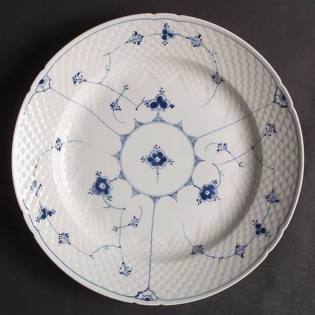 Blue Traditional (No Trim) 12" Chop Plate (Round Platter)