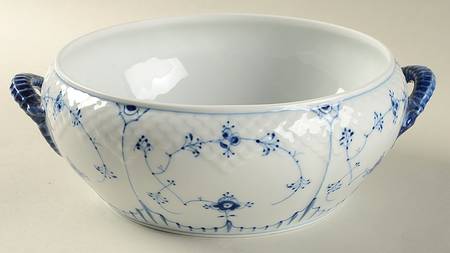 Blue Traditional (No Trim) Round Vegetable No Lid