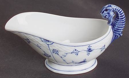 Blue Traditional (No Trim) Individual Gravy Boat
