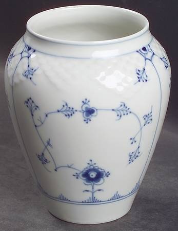 Blue Traditional (No Trim) 5" Bulbous Vase