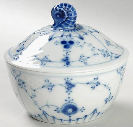 Blue Traditional (No Trim) Mini Sugar Bowl & Lid