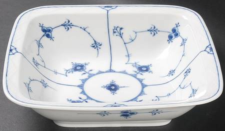 Blue Traditional (No Trim) 8" Square Vegetable Bowl