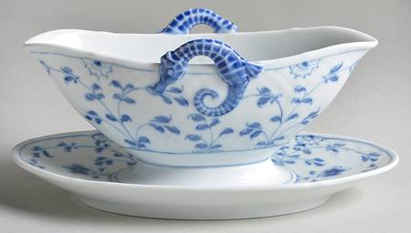 Butterfly Gravy Boat with Attached Underplate