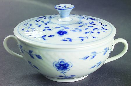 Butterfly Cream Soup Bowl & Lid Set