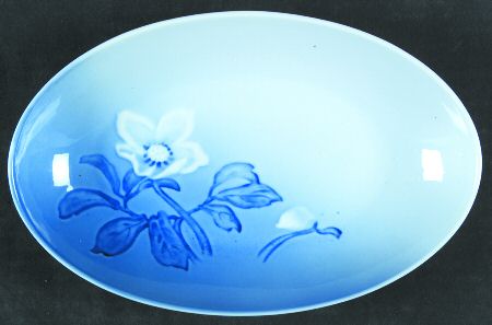 Christmas Rose 9" Oval Vegetable Bowl