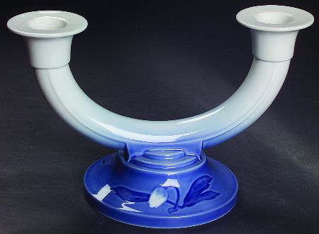 Christmas Rose Double Light Candlestick